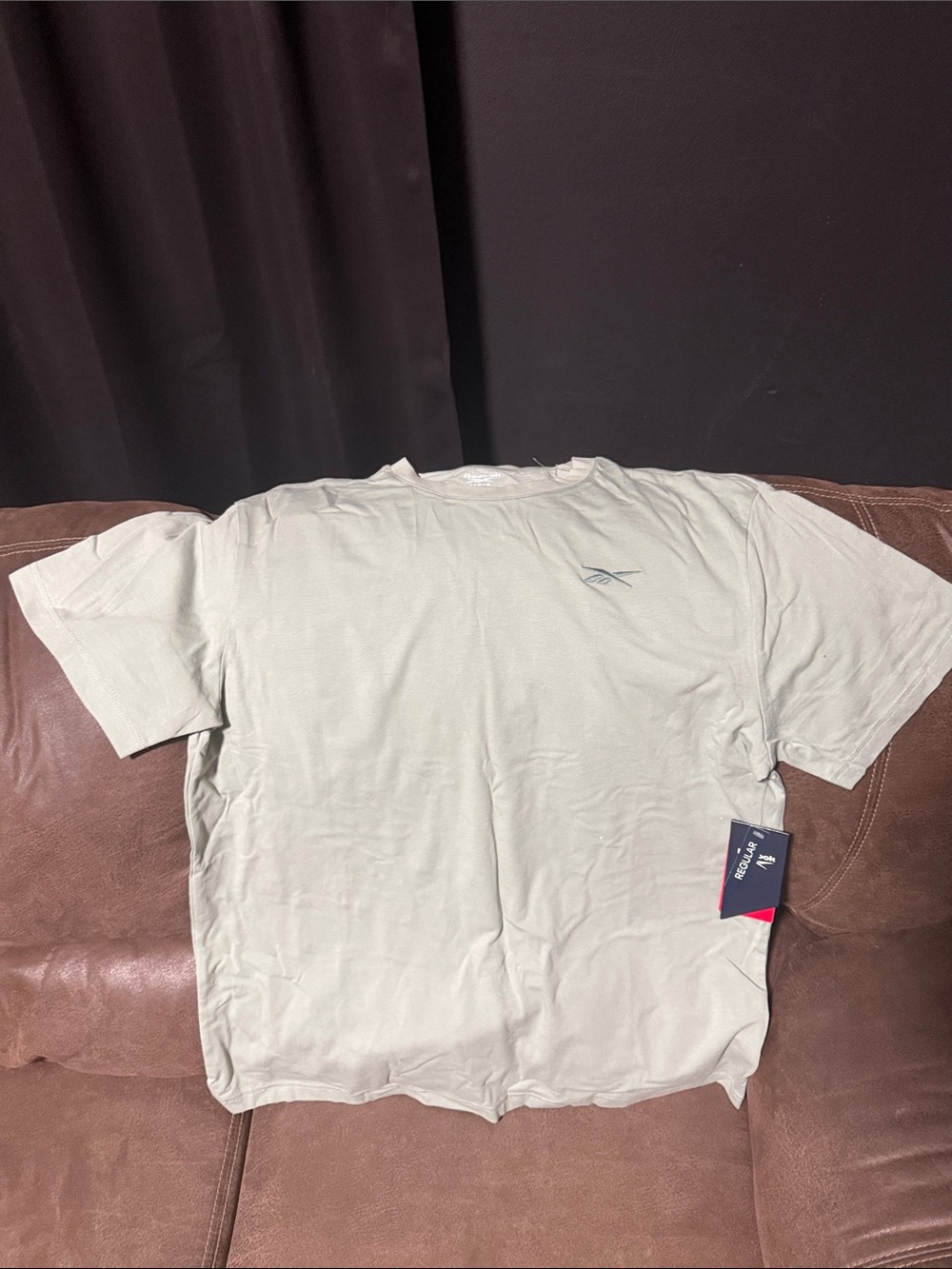 Reebok Men's Sage Green Short Sleeve Crew Neck Tee